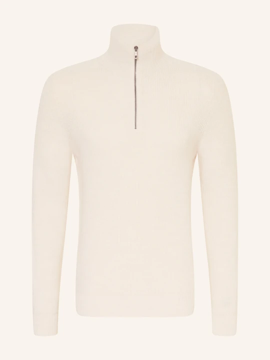 Zdjęcie produktu Maerz Muenchen Sweter Typu Troyer Z Wełny Merino weiss 508 SNOW WHITE