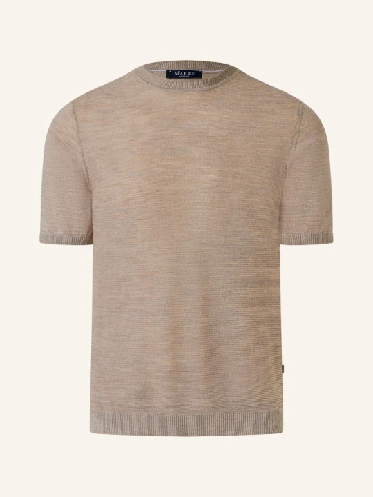 Zdjęcie produktu Maerz Muenchen Sweter Z Wełny Merynosowej beige JASNOBRĄZOWY