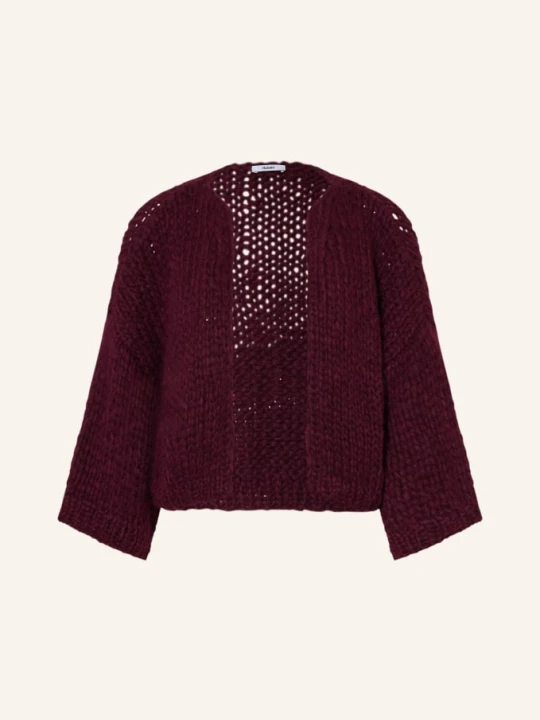 Zdjęcie produktu Maiami Dzianinowy Sweter Z Alpaki Z Rękawami 3/4 rot CIEMNOCZERWONY