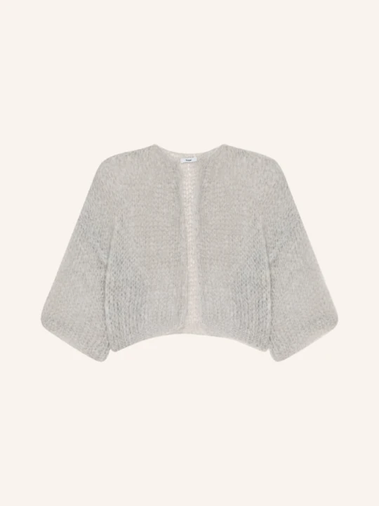 Zdjęcie produktu Maiami Krótki Sweter Z Moheru Z Rękawami 3 / 4 grau SZARY