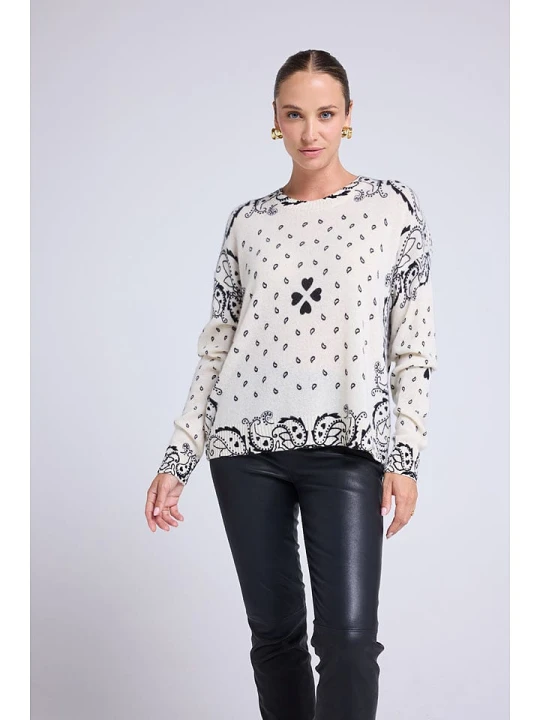 Zdjęcie produktu Maison Héritage Cashmere Kaszmirowy sweter w kolorze kremowym rozmiar: L