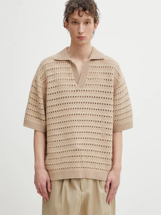 Zdjęcie produktu Maison Kitsuné Basket Weave polo ażurowe męskie