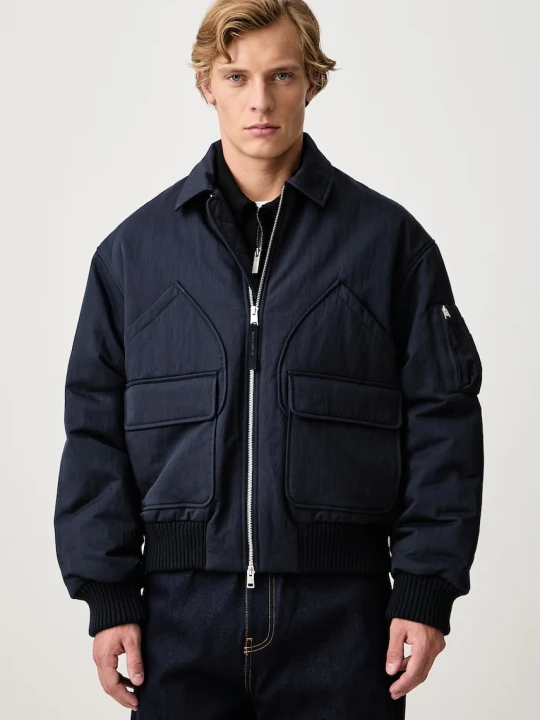 Zdjęcie produktu Maison Kitsuné Bomber kurtka z bawełną męska
