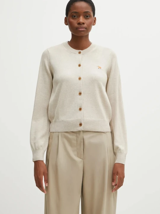 Zdjęcie produktu Maison Kitsuné kardigan wełniany Baby Fox Merino Regular