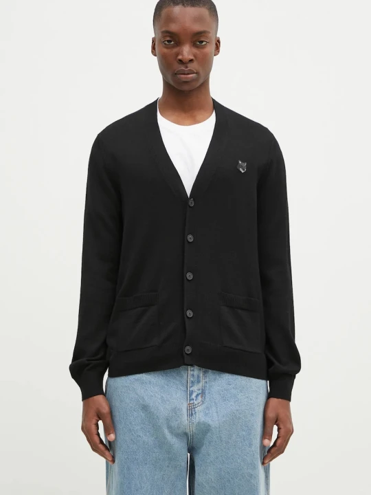 Zdjęcie produktu Maison Kitsuné kardigan wełniany Bold Fox Head Patch