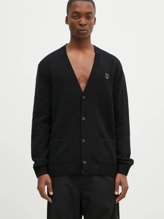 Zdjęcie produktu Maison Kitsuné kardigan wełniany Bold Fox Head Patch