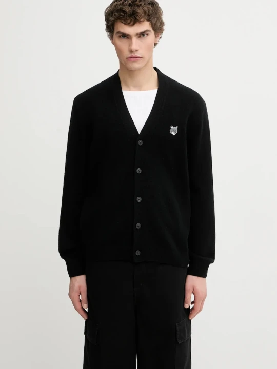 Zdjęcie produktu Maison Kitsuné kardigan wełniany Fox Head Lambwsool Comfort