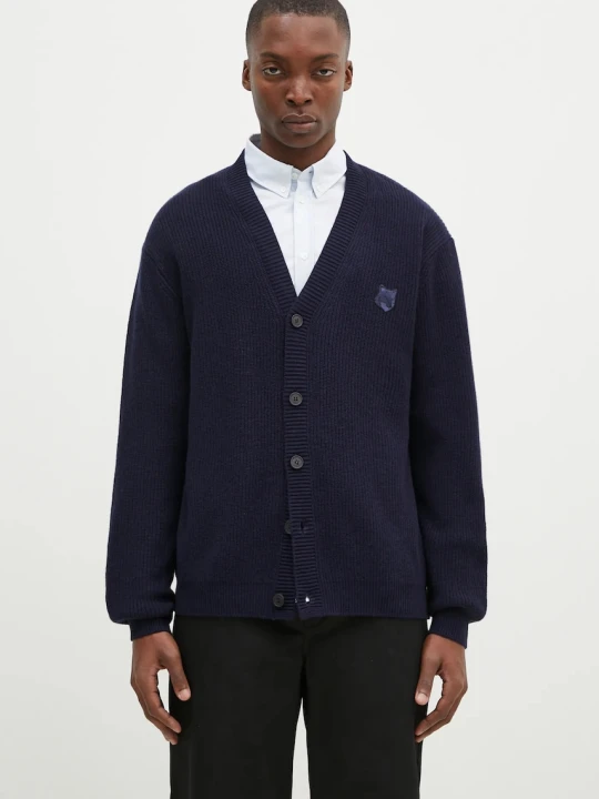 Zdjęcie produktu Maison Kitsuné kardigan z domieszką wełny Bold Fox Head