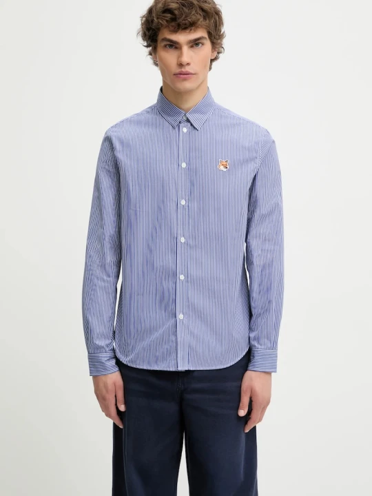Zdjęcie produktu Maison Kitsuné koszula bawełniana Fox Head Classic Striped