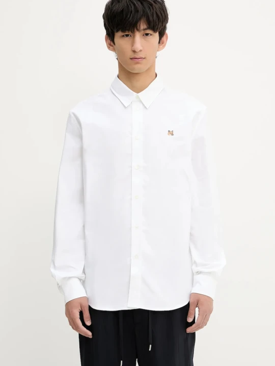 Zdjęcie produktu Maison Kitsuné koszula bawełniana Fox Head Embroidery Casual