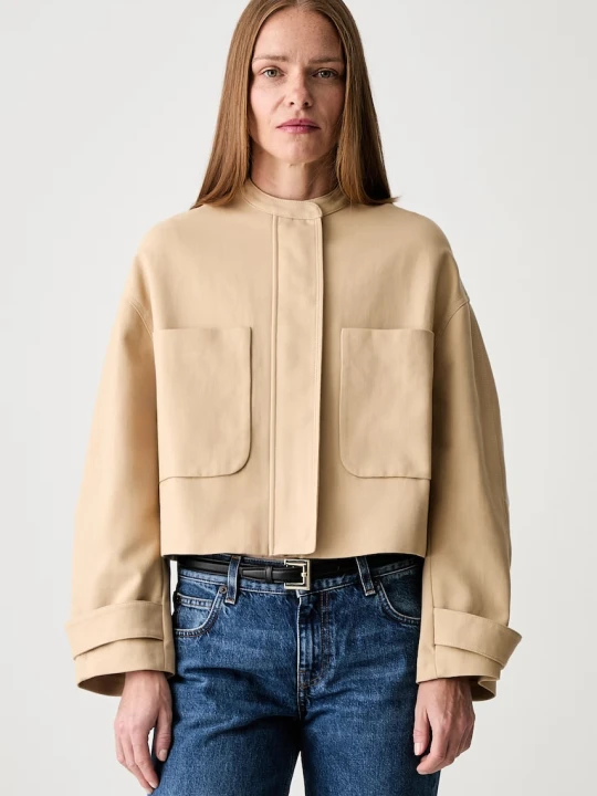 Zdjęcie produktu Maison Kitsuné krótka kurtka damska bawełniana