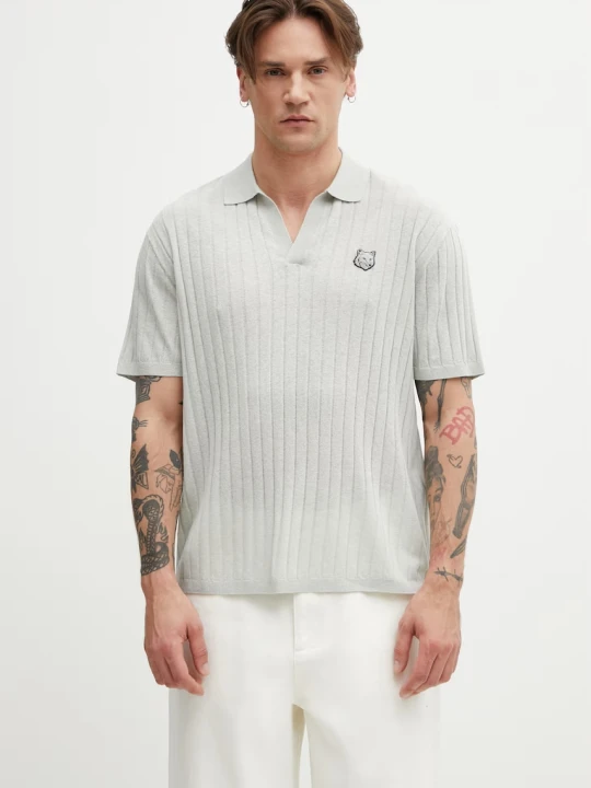 Zdjęcie produktu Maison Kitsuné polo męskie z lnem