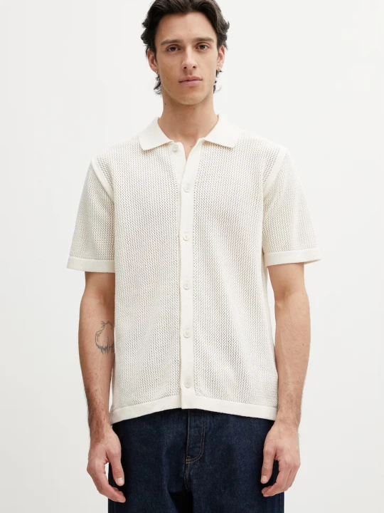 Zdjęcie produktu Maison Kitsuné polo swetrowe bawełniane męskie