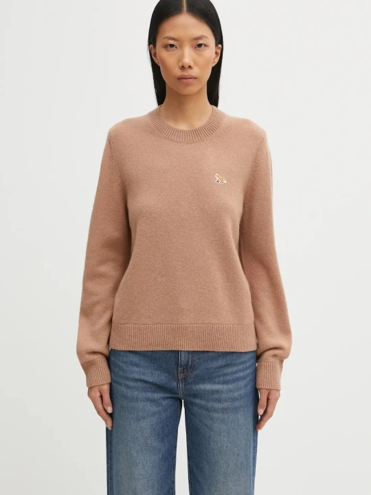 Zdjęcie produktu Maison Kitsuné sweter wełniany Baby Fox Lambswool Regular