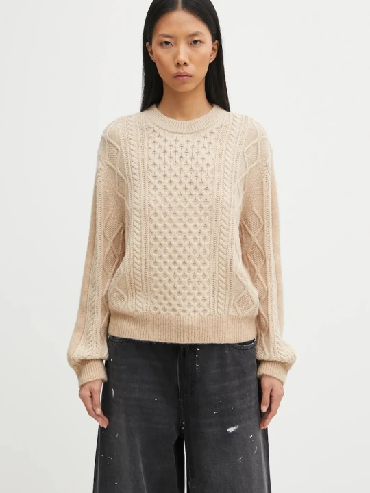 Zdjęcie produktu Maison Kitsuné sweter z dodatkiem wełny Alpaca Cable Knit