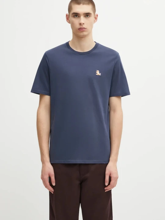 Zdjęcie produktu Maison Kitsuné t-shirt bawełniany Chillax Fox Patch Regular Tee Shirt