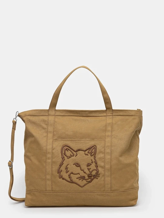 Zdjęcie produktu Maison Kitsuné torba bawełniana Fox Head Xl Tote