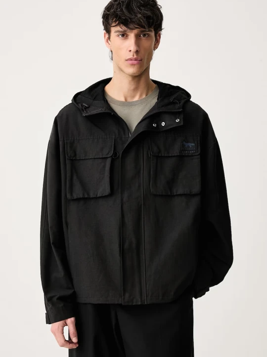 Zdjęcie produktu Maison Kitsuné Windbreaker kurtka przejściowa z bawełną męska