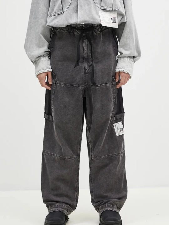 Zdjęcie produktu Maison MIHARA YASUHIRO spodnie bawełniane Satin Cargo