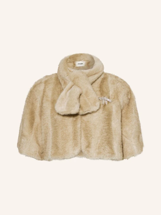 Zdjęcie produktu Maje Bolerko Ze Sztucznego Futra Z Odpinanym Szalem beige