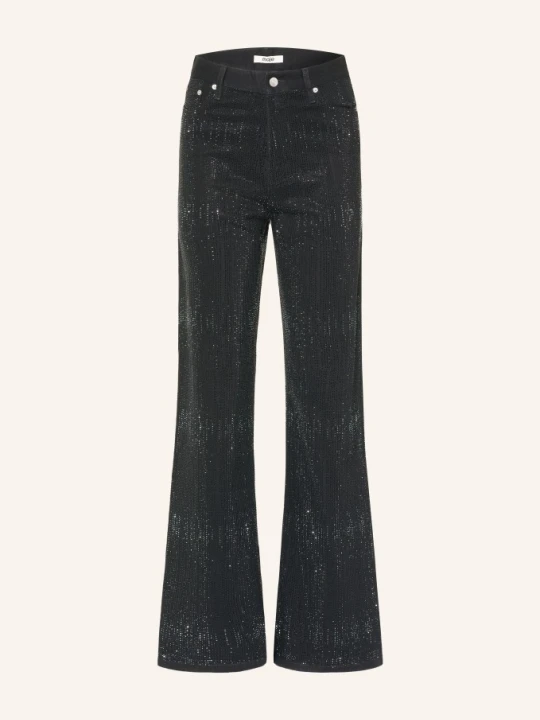 Zdjęcie produktu Maje Jeansy Wide Leg Z Ozdobnymi Kamyczkami schwarz 2517 BLACK