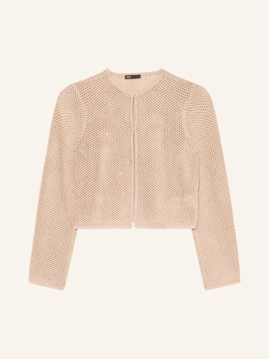 Zdjęcie produktu Maje Kardigan Z Brokatową Przędzą I Cekinami beige