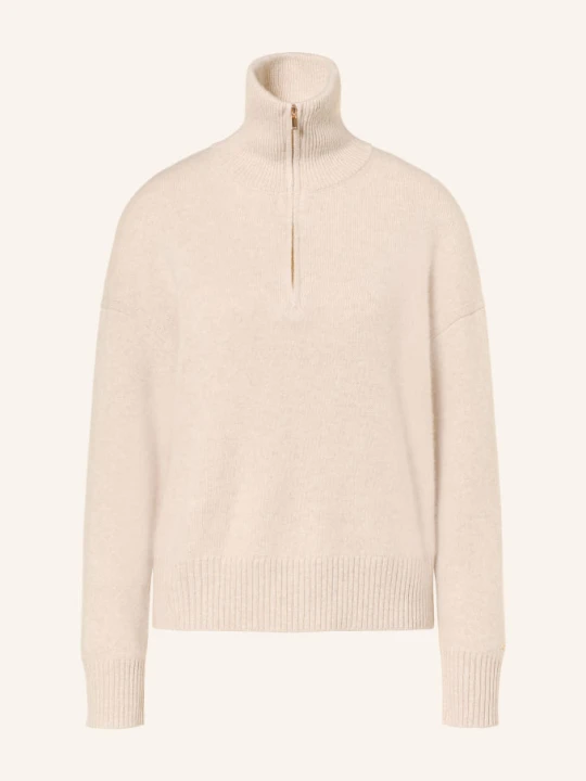 Zdjęcie produktu Maje Sweter Typu Troyer Z Kaszmirem beige