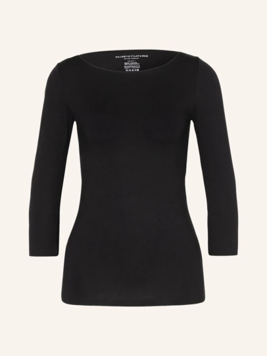 Zdjęcie produktu Majestic Filatures Koszulka Z Rękawem 3/4 schwarz CZARNY