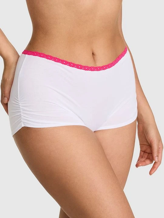 Zdjęcie produktu Majtki bawełniane Boyshort Victoria's Secret Biały