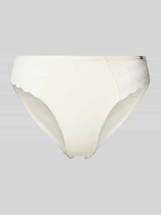 Zdjęcie produktu Majtki bikini o kroju slim fit z obszyciem koronką model ‘Initial’ SKINY Złamany biały