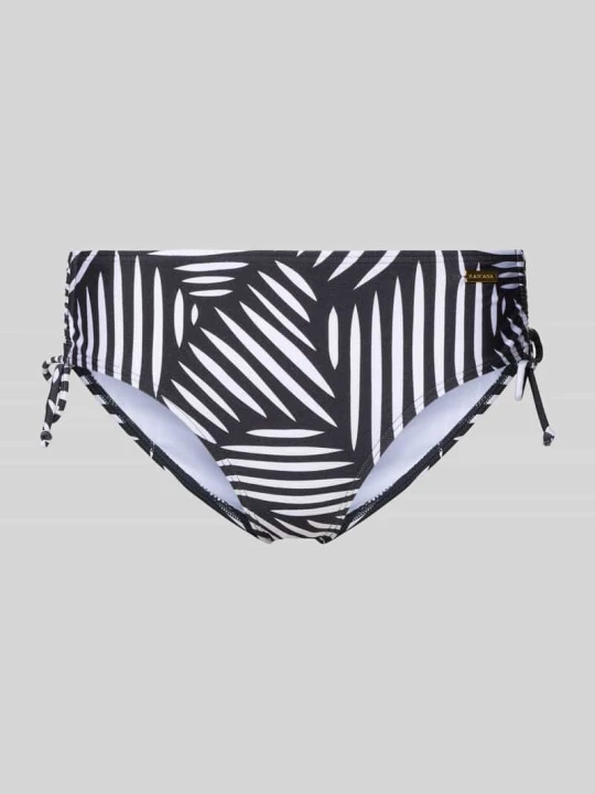 Zdjęcie produktu Majtki bikini z bocznymi marszczeniami model 'Liv' Lascana Czarny