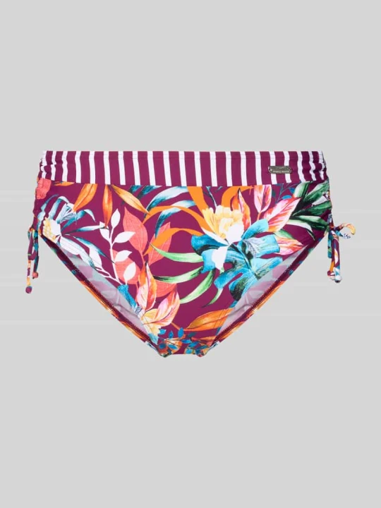 Zdjęcie produktu Majtki bikini z marszczeniami model 'Cadu' Venice Beach Mocnoróżowy