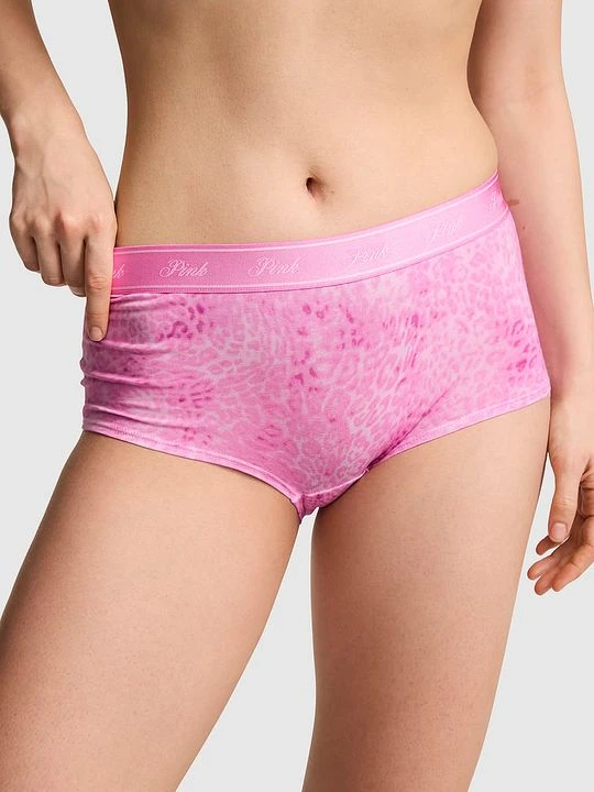 Zdjęcie produktu Majtki boyshort z logo Logo Cotton Victoria's Secret