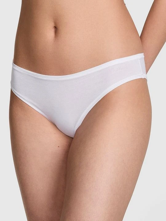 Zdjęcie produktu Majtki cheeky z bawełny Victoria's Secret Biały