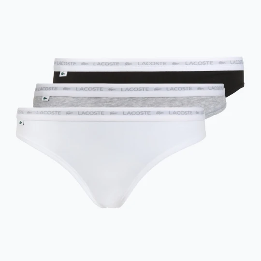 Zdjęcie produktu Majtki damskie Lacoste 8F1338 3 pary black / white / silver chine