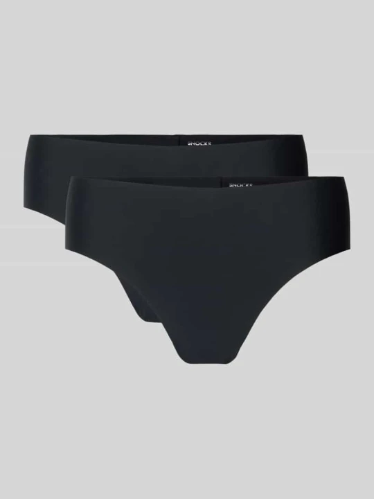 Zdjęcie produktu Hipstery z elastycznym pasem w zestaw 2 szt. Snocks Czarny