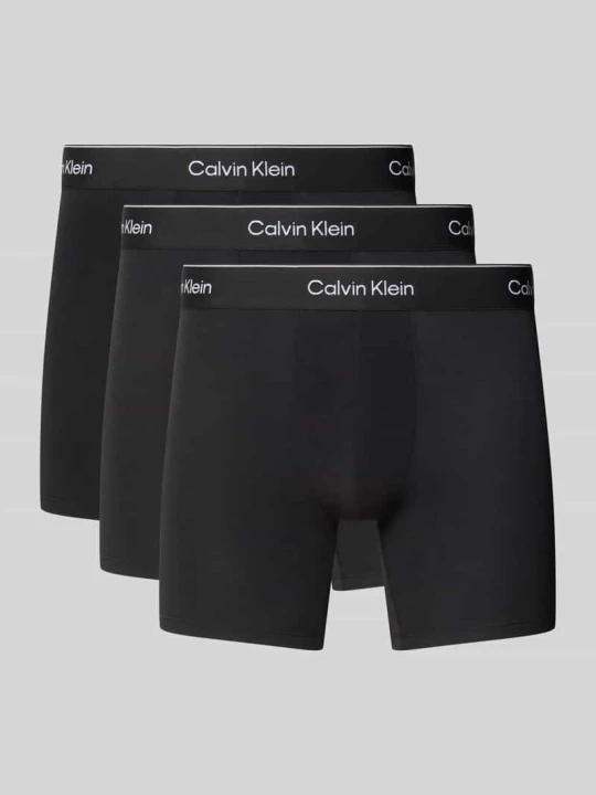 Zdjęcie produktu Majtki i obcisłe bokserki z elastycznym pasem z logo w zestaw 3 szt. Calvin Klein Czarny