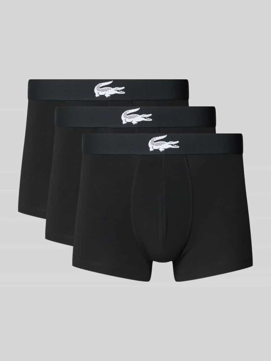 Zdjęcie produktu Majtki i obcisłe bokserki z mieszanka bawełny w zestaw 3 szt. Lacoste Czarny