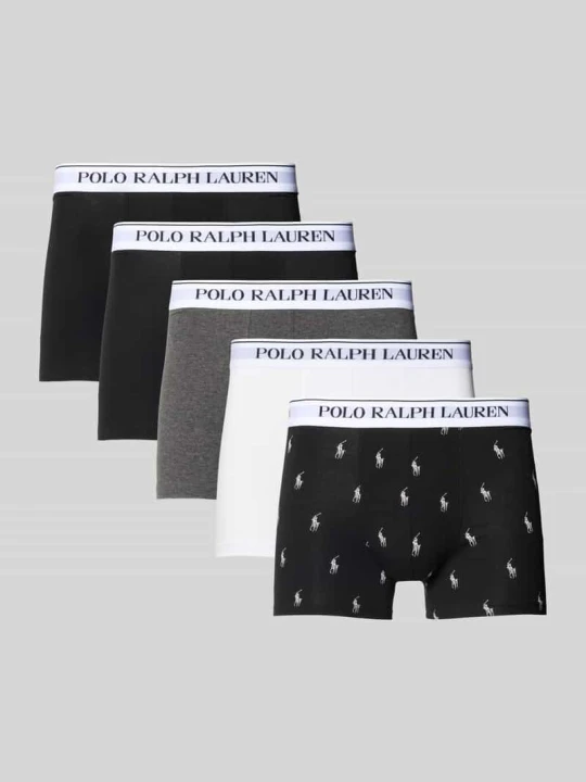 Zdjęcie produktu Majtki i obcisłe bokserki z mieszanki bawełny w 5‑pakiecie Polo Ralph Lauren Biały