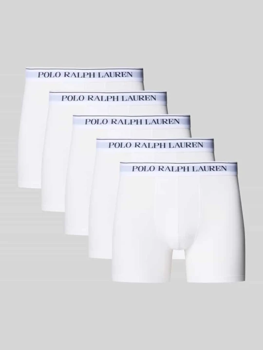 Zdjęcie produktu Majtki i obcisłe bokserki z mieszanki bawełny w 5‑pakiecie Polo Ralph Lauren Biały