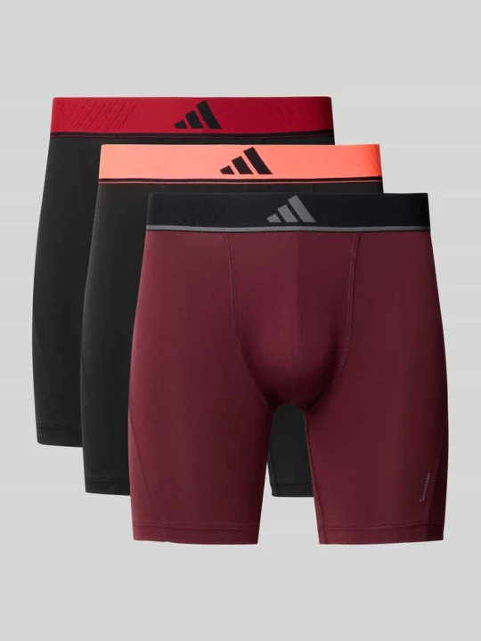 Zdjęcie produktu Majtki i obcisłe bokserki z wyhaftowanym logo w zestaw 3 szt. Adidas Jasnoczerwony