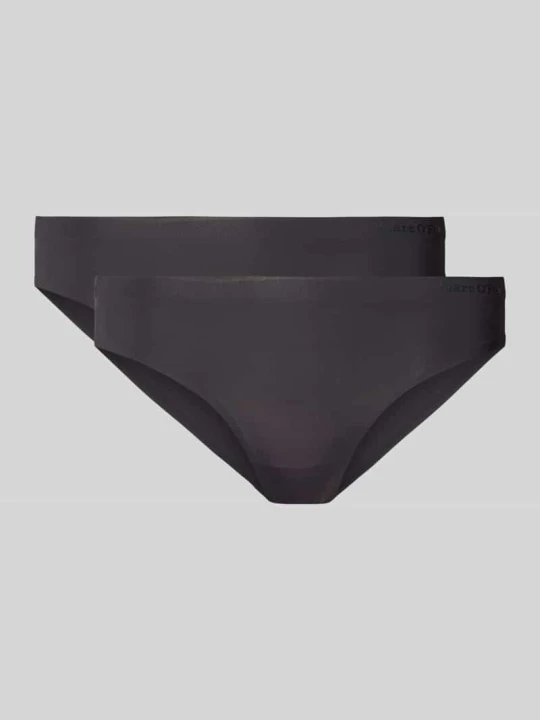 Zdjęcie produktu figi o kroju slim fit z wyjątkowo subtelnymi szwami w zestaw 2 szt. Marc O'Polo Czarny
