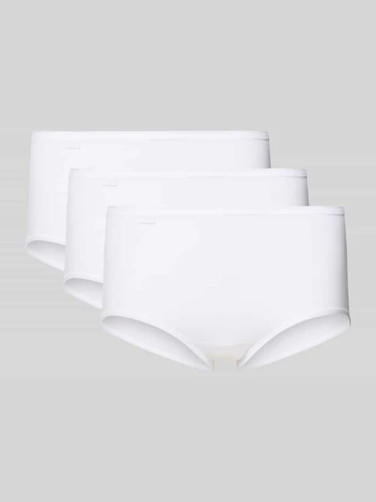 Zdjęcie produktu Majtki o kroju slim fit z naszywką z logo w zestawie 3 szt. Sloggi Biały