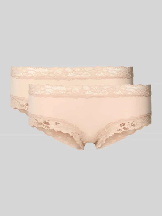 Zdjęcie produktu Majtki o kroju slim fit z obszyciem koronką SKINY Beżowy