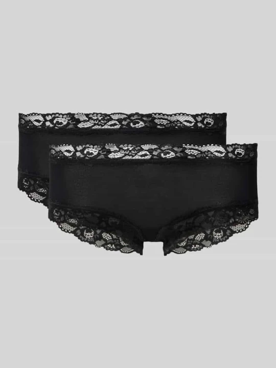 Zdjęcie produktu Majtki o kroju slim fit z obszyciem koronką SKINY Czarny