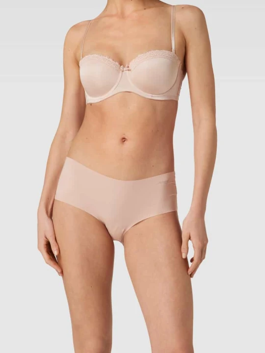Zdjęcie produktu Majtki z detalem z logo model ‘ZERO MICROFIBRE’ Sloggi Beżowy