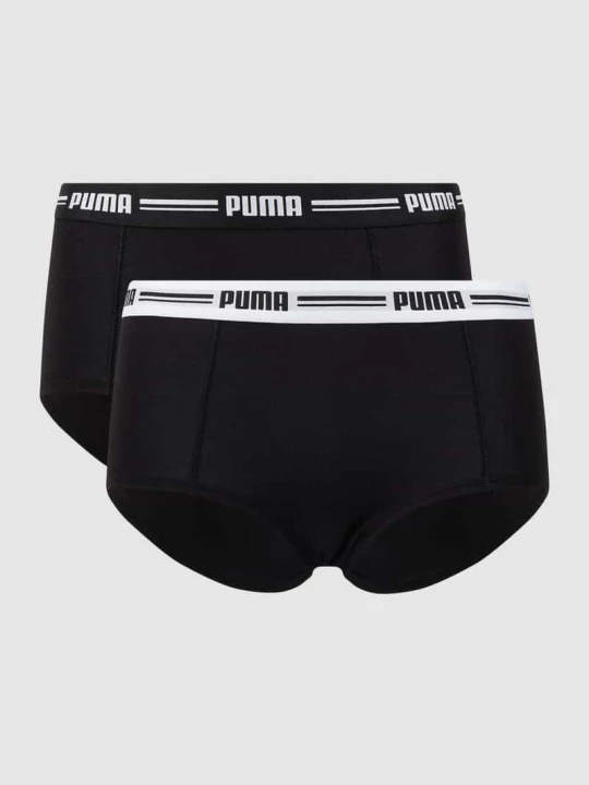 Zdjęcie produktu Majtki z dodatkiem streczu w zestaw 2 szt. Puma Czarny