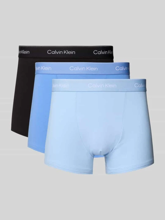 Zdjęcie produktu Majtki z elastycznym paskiem z logo w zestawie 3 szt. Calvin Klein Niebieski