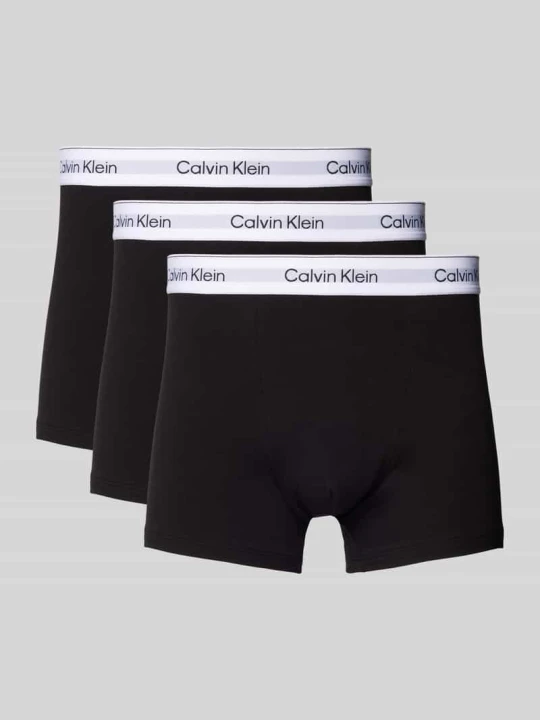 Zdjęcie produktu Majtki z elastycznym paskiem z logo w zestawie 3 szt. Calvin Klein Czarny