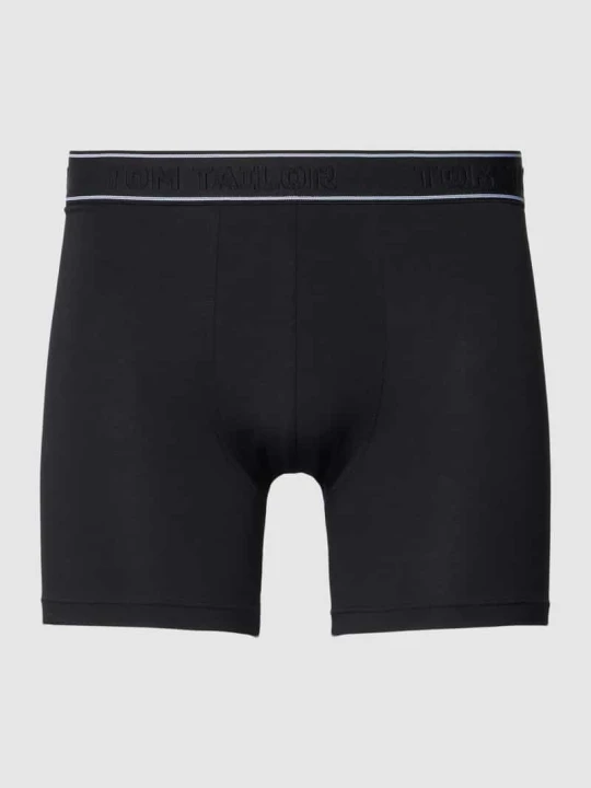 Zdjęcie produktu Majtki z paskiem z logo w zestawie 2 szt. model ‘VANCOUVER’ Tom Tailor Czarny